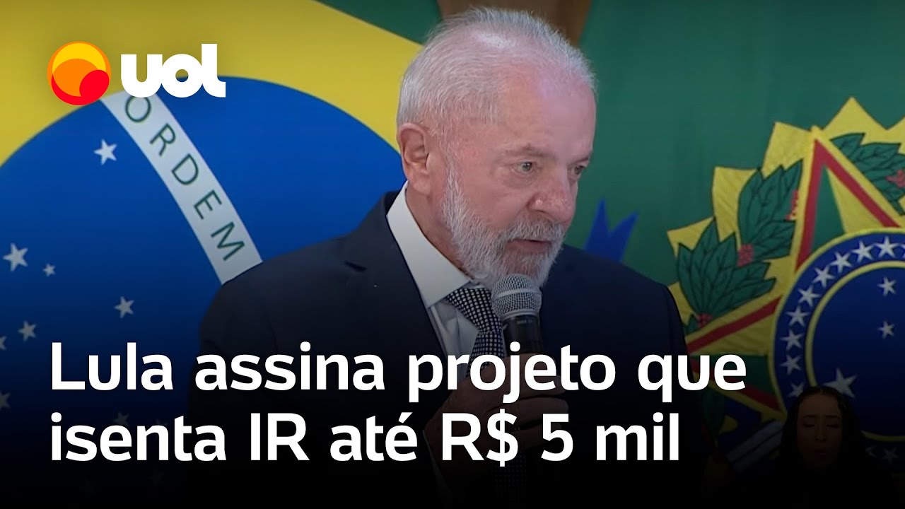 Lula assina projeto que isenta IR para quem ganha até R$ 5 mil: 'A bola está com o Congresso'