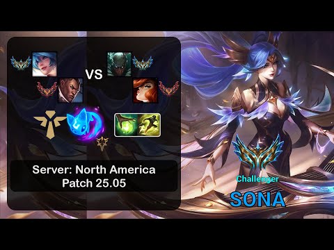 Sona Support + Lucian vs Pyke + Miss Fortune - NA Challenger - Patch 25.05