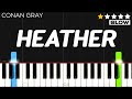 Conan Gray - Heather | EASY SLOW Piano Tutorial