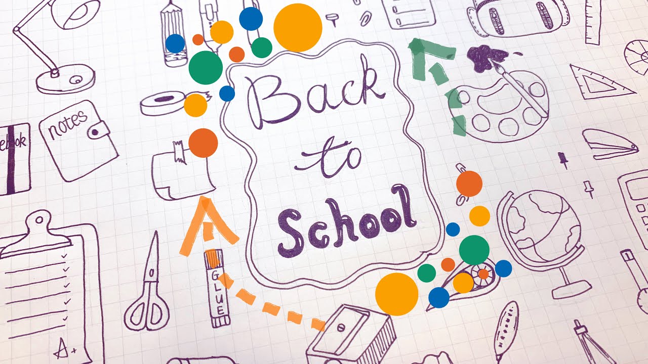Back to School Doodle Ideas | Bullet Journal for Beginners | Art Bujo Step by Step | 手帐素材 - 开学啦简笔画