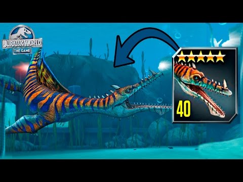 NEW AQUATIC DOLICHORHYNCHOPS MAX LVL 40! - Jurassic World The Game - *GLACIER UPDATE* HD