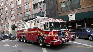FDNY Rescue 1 responds to Box 1036 with real Q siren