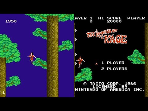 1985 Legend of Kage Arcade Game. Classic and Retro No Commentary Gameplay. | Piso games