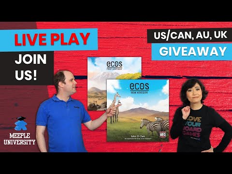 Ecos New Horizon Board Game Expansion -  LIVE Playthrough & US/CAN/AU/UK Giveaway