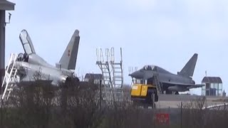 preview picture of video 'Tuesdays Typhoon Action@Bae Systems Warton Aerodrome 24/3/2015'