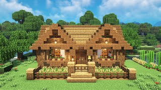 How to Build a Oak Starter House | Minecraft Easy Tutorial