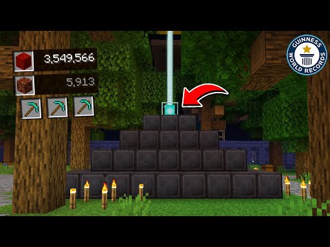🔥 FIZ um BEACON de NETHERITE COMPLETO na PICARETA e no SURVIVAL  MINECRAFT! RECORD MUNDIAL...