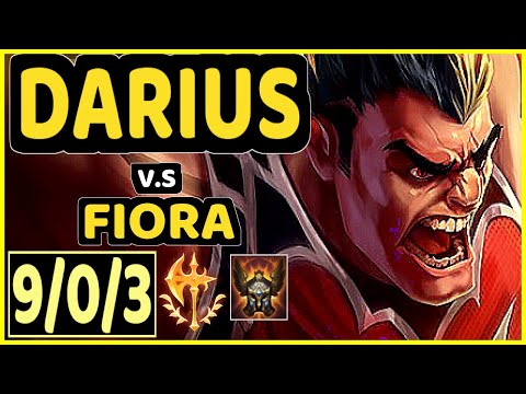 HOWLING (DARIUS) vs FIORA - 9/0/3 KDA TOP GAMEPLAY - KR Ranked GRANDMASTER