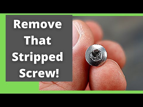How to Remove a Stripped Screw