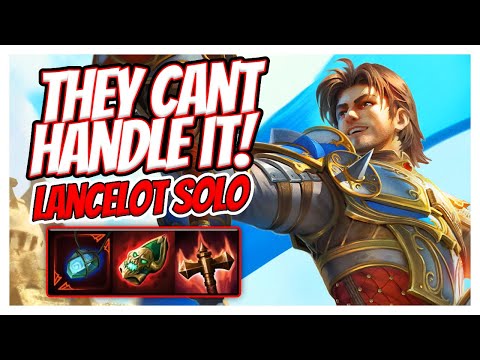 THEY JUST CAN'T HANDLE MY MASSIVE LANCE! - Smite Lancelot solo