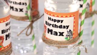 preview picture of video 'Custom Personalized Water & Bottle Labels - Shindigz Party Supplies'