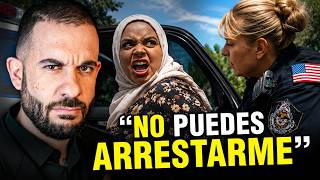 ESTA MUSULMANA SE CREE POR ENCIMA DE LA LEY Y SE ENFRENTA A QUIEN NO DEBE