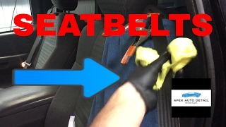 How to clean, disinfect, deodorize the seat belts in your car or truck (stubborn interior materials)