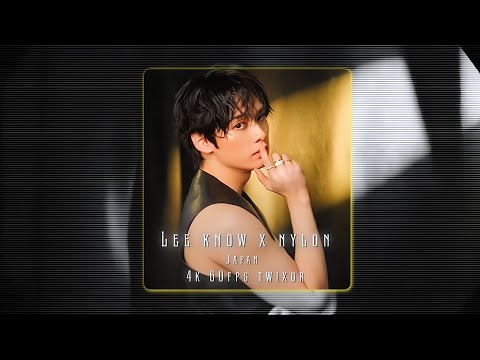 Stray Kids Lee Know Highlights Visuals in Fan-Made NYLON JAPAN Twixtor Edit