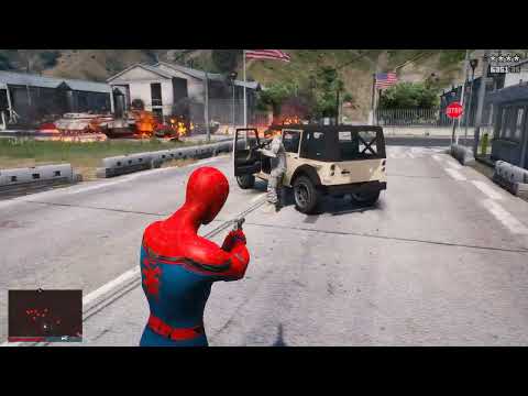 Spider-Man Steals a Tank in GTA 5 – Epic Police Chase | Crazy Funny Moments
