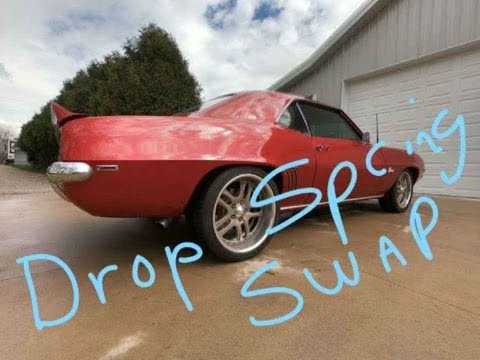 69 Camaro 2" drop leaf spring swap from fiberglass to Summit multi-leaf and Lakewood bars