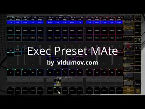 Exec Preset MAte v1.01 for GrandMA2 – store and recall presets for executors