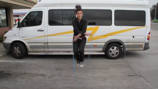 Dessa shows off her jump rope skills