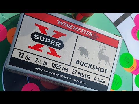 Evaluating Winchester SuperX #4 Buckshot Loads in 2.75" 12ga. with 3-shot group and shellbreakdown.