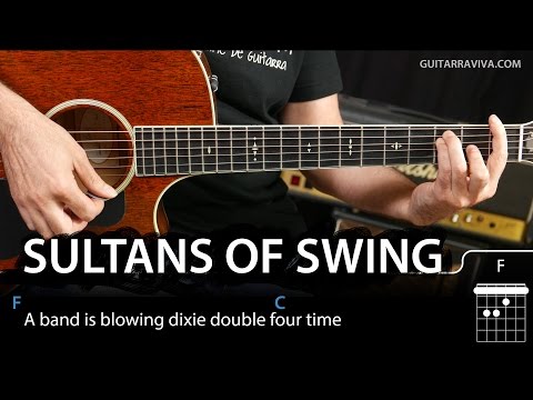 How To Play Sultans of Swing on guitar tutorial (easy lesson chords)