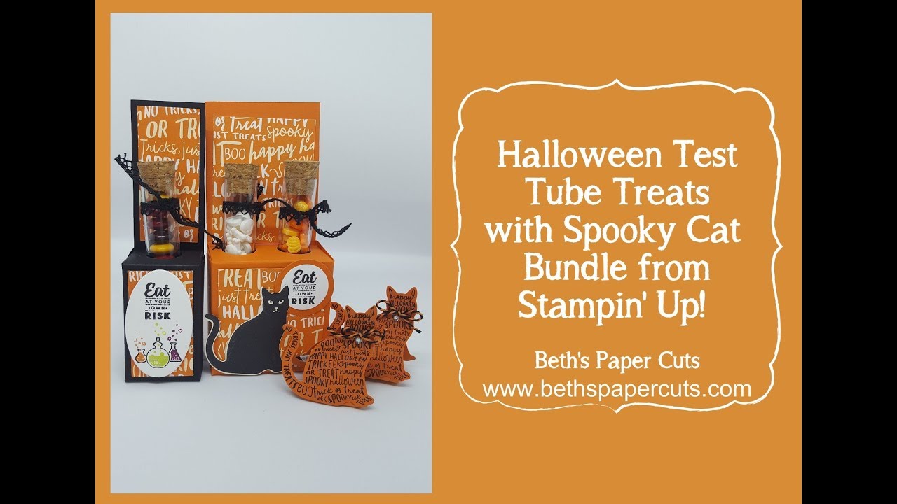 Test Tube Holders with Spooky Cat Bundle ~ Beth's Paper Cuts