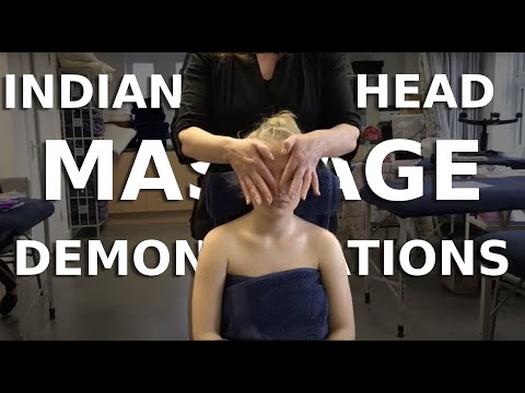 Vorführungen der indischen Kopfmassage