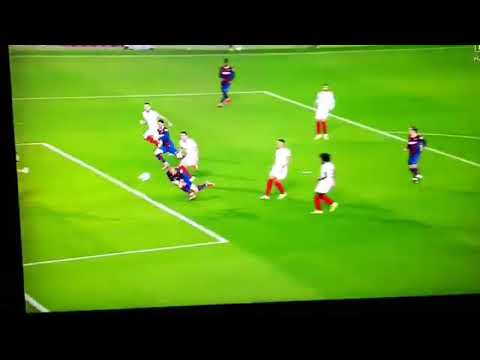 braithwaite goal vs Sevilla 3-0