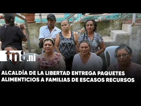 Alcaldía de La Libertad entrega paquetes alimenticios a familias