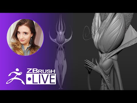 Concept a Slender 3D Creature #withme within 4 Hours ! - Ashley A. Adams "A_Cubed" - ZBrush 2021