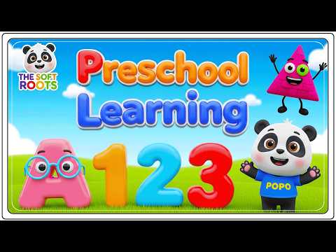 Preschool Learning activities for 3 year olds at home | Learn ABC Phonics Shapes Numbers Colors 🌈