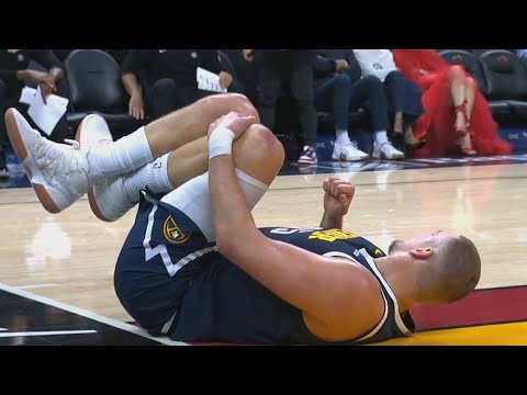 Nikola Jokic Knee Injury vs Heat