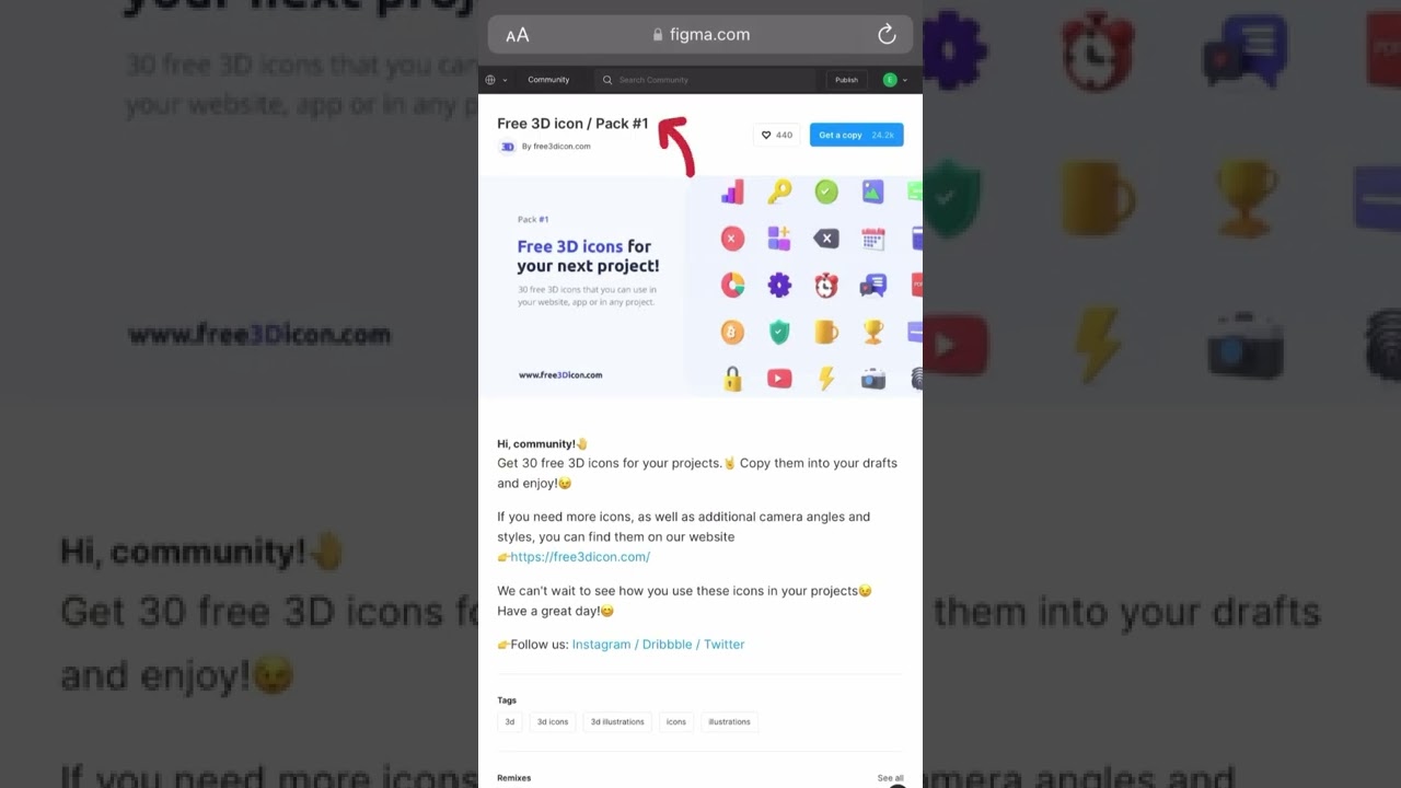 Free 3D icon pack in figma you should have.