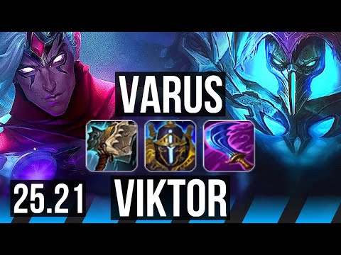 VARUS vs VIKTOR (MID) | 7 solo kills, 11/2/5, Godlike | EUW Diamond | 25.21