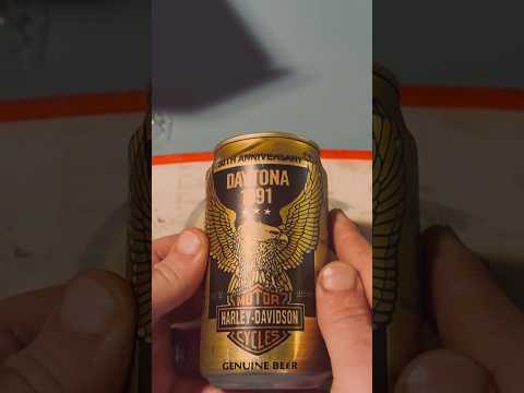 Cracking open old sealed can 91’ Harley Davidson beer for science & fun 👍 #funny #shorts #youtube