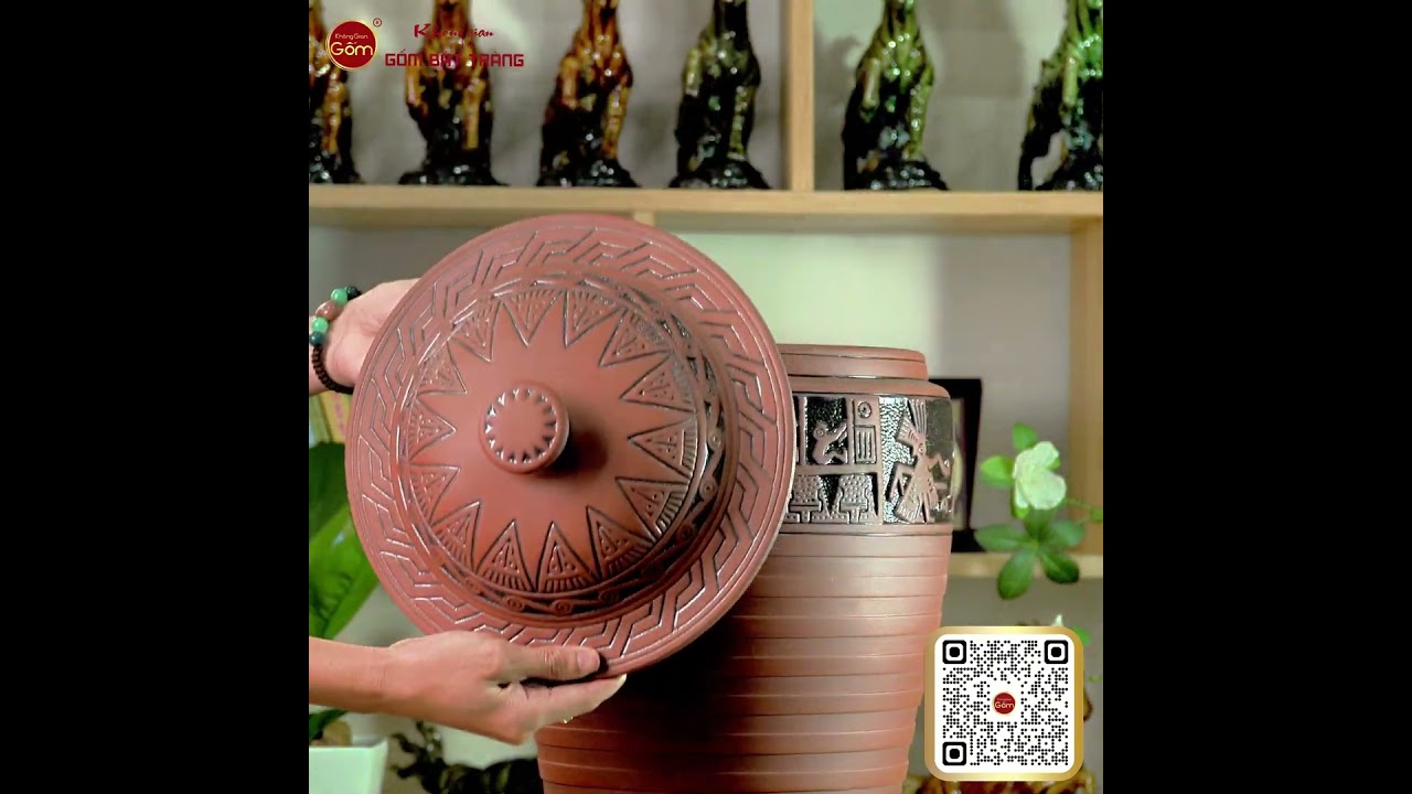Hũ Gạo Trống Đồng Nâu