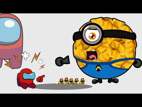 Mini Crewmate Kills Despicable Me 4 Minions Characters - MEGA ARMY - Among Us