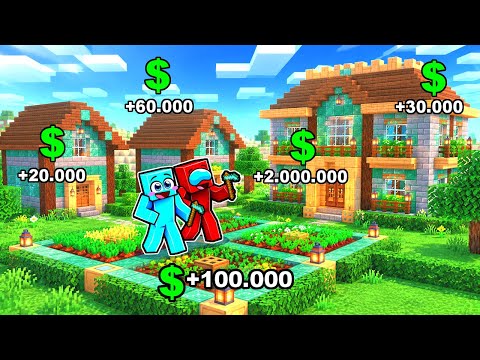 Evolucione de ALDEA POBRE a ALDEA MILLONARIA en Minecraft!