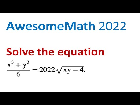 Find positive integers x and y, which satisfy a radical equation.  AwesomeMath 2022|Math competition