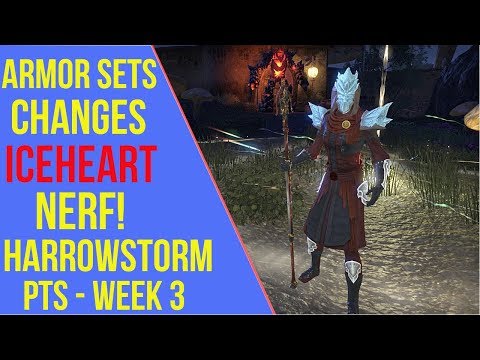 ESO Harrowstorm Item Sets Changes - Iceheart Nerf - Harrowstorm PTS Week 3 Changes