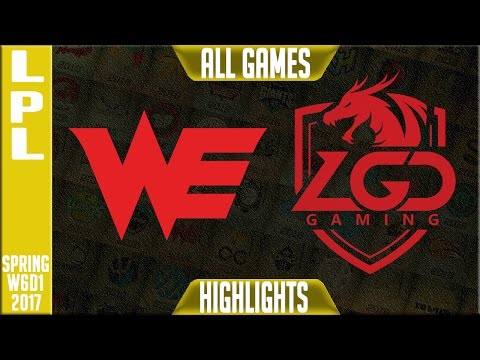 Team WE vs LGD Highlights All Games - LPL Spring 2017 Week 6 Day 1 - WE vs LGD All Games