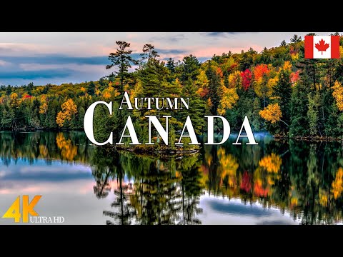 Autumn Canada 4K Ultra HD • Stunning Footage Canada, Scenic Relaxation Film with Calming Music.