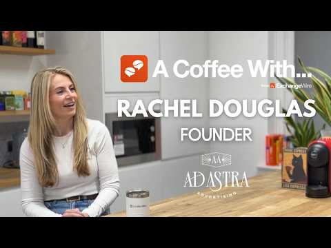 Shot of Rachel Douglas, founder of Ad Astra Advertising, in the ExchangeWire kitchen for an episode of 'A Coffee With...'