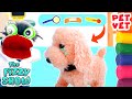 Fizzy Teaches Phoebe How to Be a Pet Vet & Craft DIY Play Doh Doctor Tools | Fun Videos For Kids