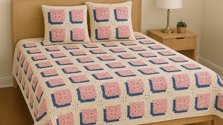 Crochet Blanket with Simple Squares | Step-by-Step Tutorial