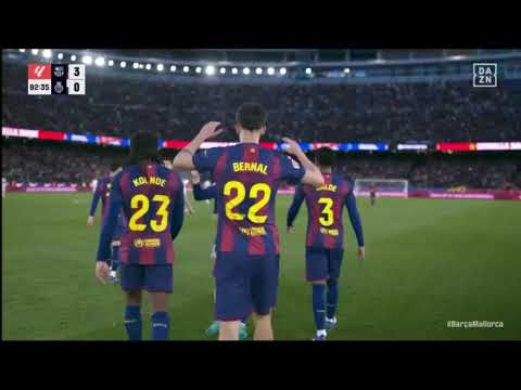 MARC BERNAL FIRST GOAL FOR BARCELONA VS MALLORCA 