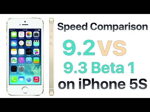 iPhone 5S iOS 9.2 vs iOS 9.3 Beta 1 Build 13E5181d Speed Comparison