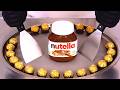 Nutella Ferrero Rocher Ice Cream Rolls ASMR