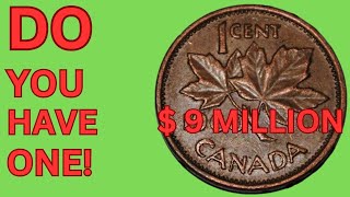 8 EXTREMELY VALUABLE ONE CENT CANADIAN COINS WORTH MONEY - RARE CANADIAN COINS TO LOOK FOR!