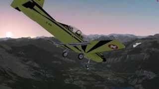FSX Simviation PC-9 Swiss Air Force start Grenchen Switzerland addon Airport