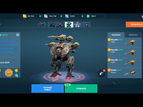 #warrobots Testing MK2 angler with MK2 stake/Needle which modules setup the best for it? #pixonic